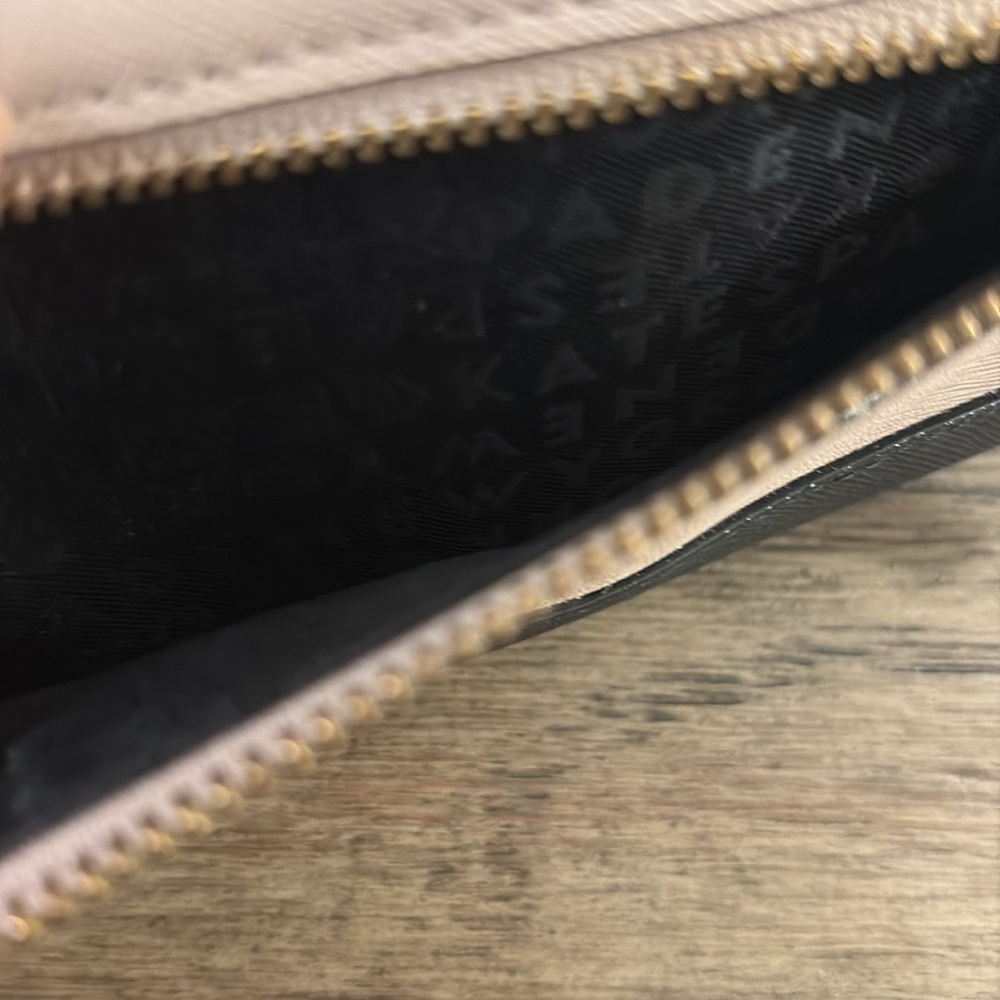 [Kate Spade] Stacy Laurel Way Soft Porcelain Colorblock Black & Pale Pink Wallet - Picture 15 of 15